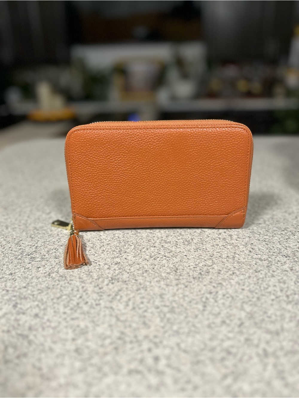 Leather Zip Around Multi-slot Card Wallet